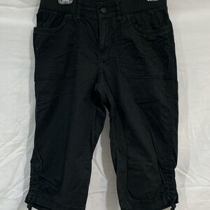 Lee  Relaxed Fit 1889 Black Women's Bermudas with Front Patch Pockets